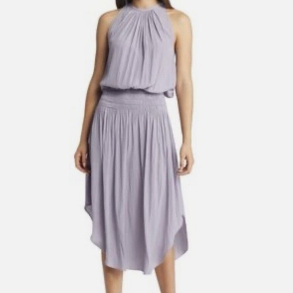 New ▶️ Ramy Brook ◀️ Audrey Blouson Pleated Midi Dress. XXL